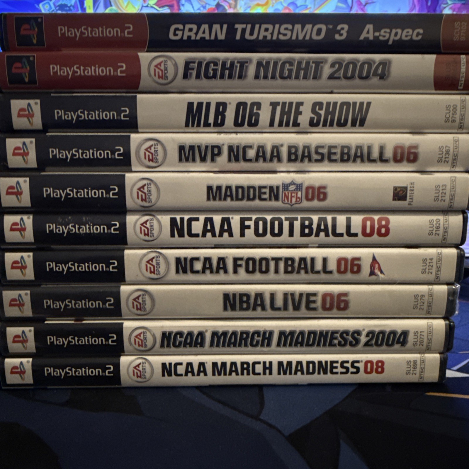 Playstation 2 PS2 Sports Games Lot Of 10 Madden Fight Night GT3 NBA MLB NCAA