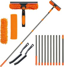 4.3M Long Reach Window Cleaning Kit, Window Cleaning Equipment with 10 Extension