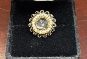 Antique Victorian Mourning Ring 14k Size 4