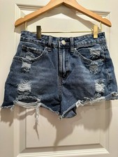 Khaki Blue Juniors Jean Shorts Size 3