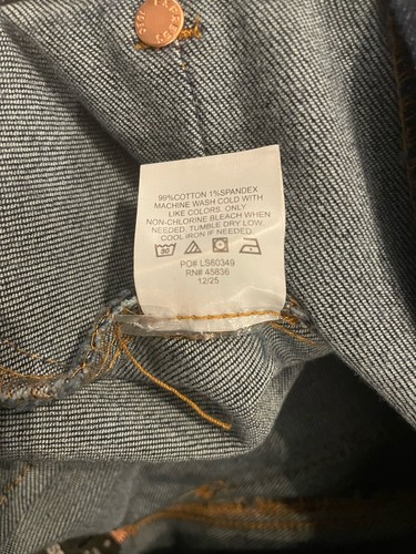 Jean Express jambes larges taille haute cheville taille 6 couture devant délavé foncé stretch 88€ - Photo 12/12