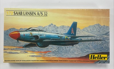 SAAB Lansen A/S 32 - 1/72 Scale Heller Unassembled Heller Kit#80343 - Sealed/NIB
