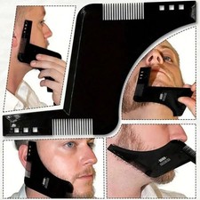 Men's Beard Styling Shaping Template Comb Barber Tool Line Up Trimming Guide NEW