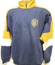Blizzard World Of Warcraft Alliance Blue Yellow Gaming 1/4 Zip Sweatshirt