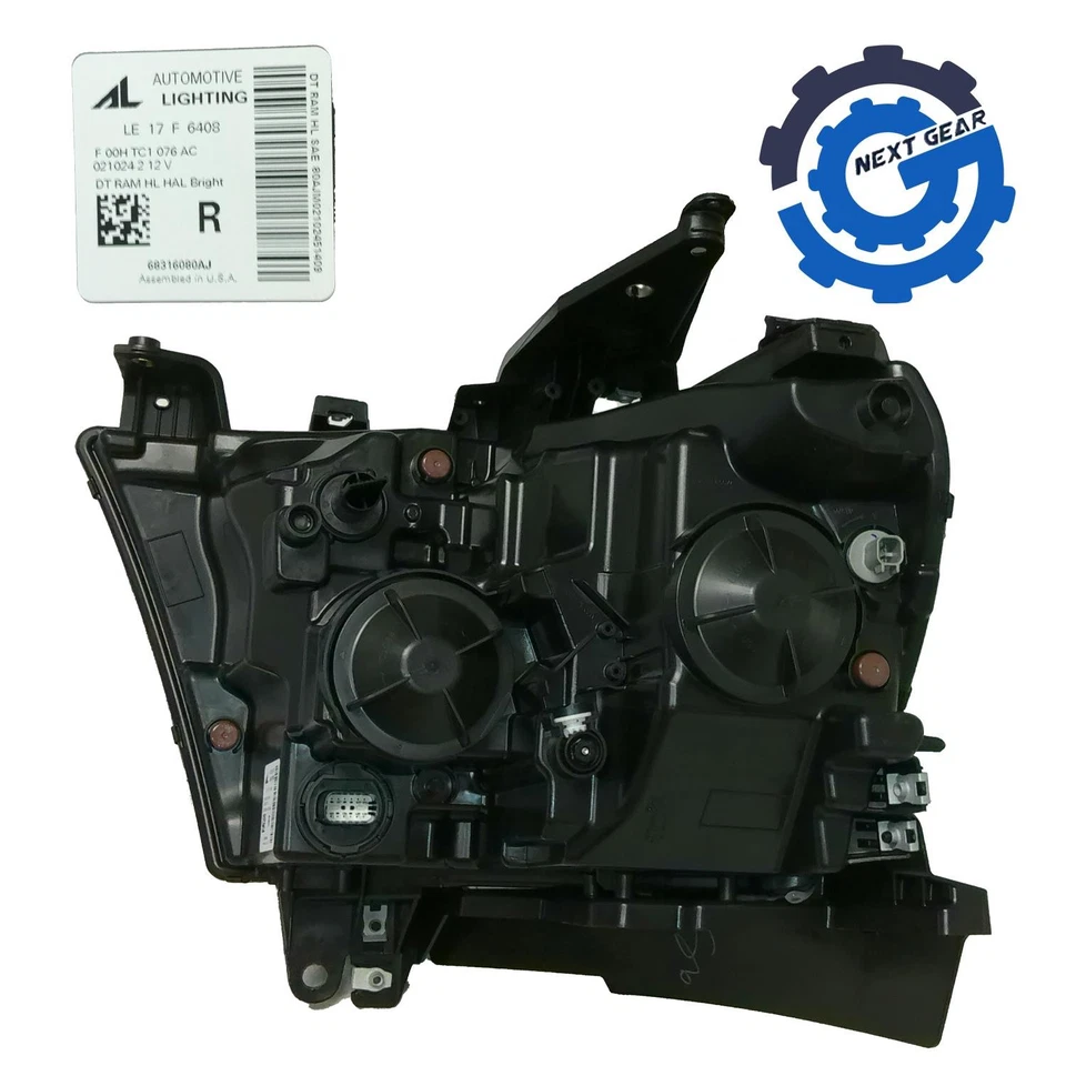 Nuevo conjunto de faros halógenos derecho Mopar 2019-2024 Ram 1500 68316080AJ fabricante de equipos originales Foto 3 de 4
