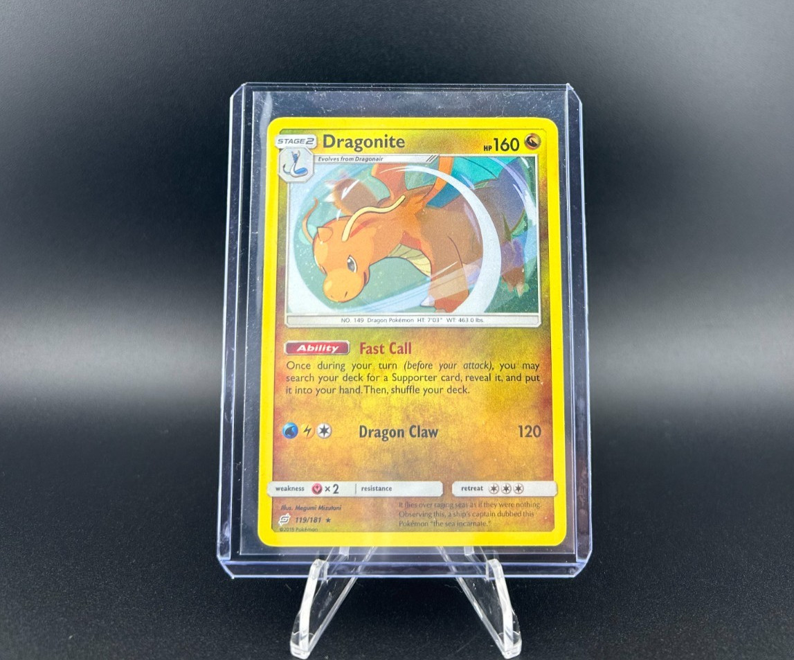 2019 Pokemon Dragonite Team Up #119/181 Holo Rare