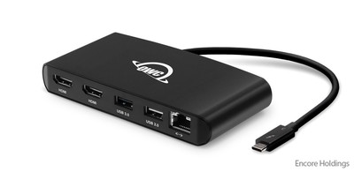 OWC 5-in-1 Thunderbolt 3 Mini Dock With Power Delivery - Black - OWCTB3MDK5P