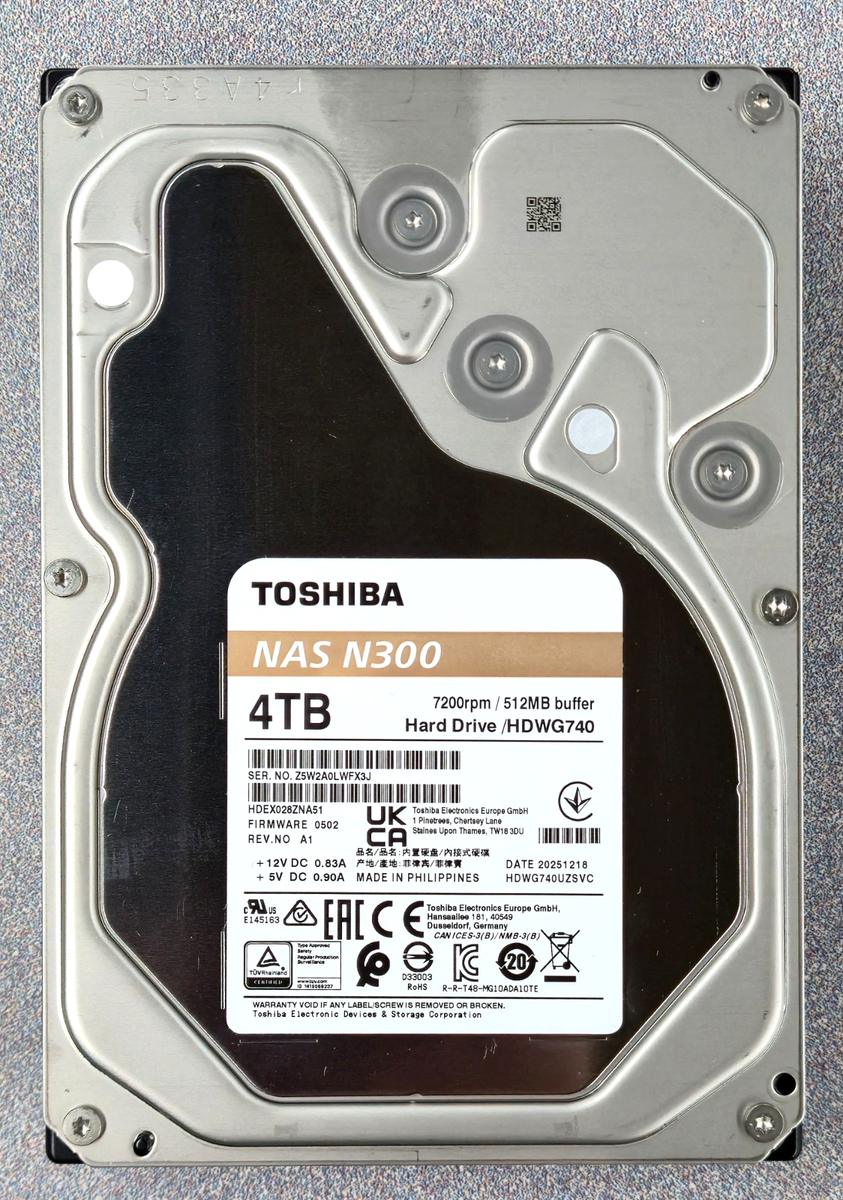 Toshiba N300 4TB 7200RPM 512MB SATA 3.5-Inch NAS Internal HDD | eBay