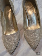 New Michael Kors Women's Dorothy Glitter Chain Mesh Flex Pump Pale Gold 6.5M