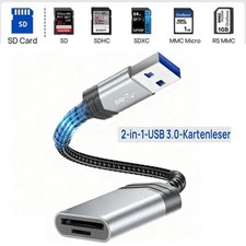 2 In 1 TF SD Card Reader USB 3.0 for SDXC SDHC SD MMC RS-MMC Micro SDXC SD