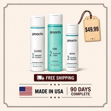 Proactiv 3-Step Acne System Set Cleanser Toner Treatment 90 days pack