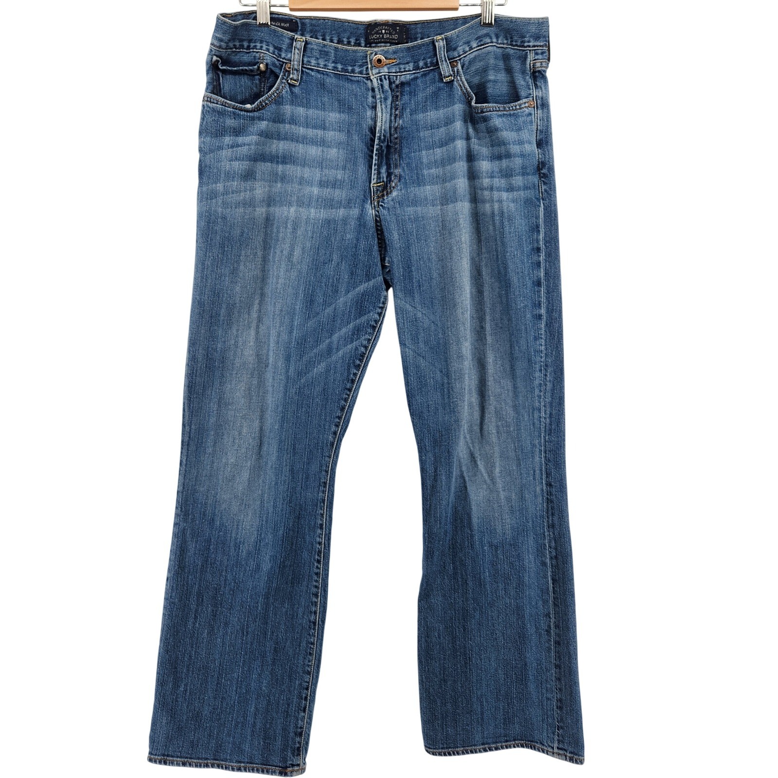 Men 36x31 Blue Americana Western Whiskering