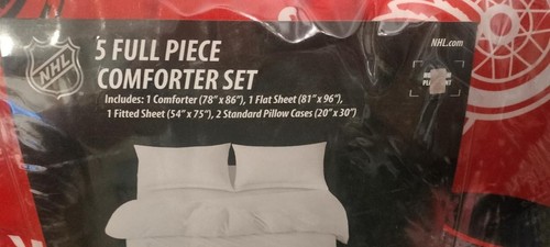 NHL Comforter Set Vegas Knights Red Wings BRUINS PENGUINS Blackhawks Kraken NEW - Afbeelding 50 van 63