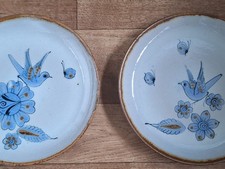 Tonala Pottery Ken Edwards El Palomar Mexico Butterfly Bird Dinner Plates x 2