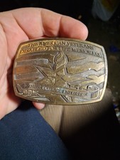 The American Veterans Disabled for life Memorial sponsor belt buckle
