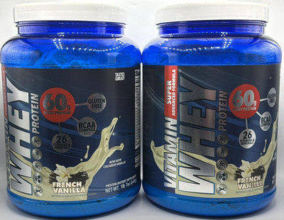 Vitamin Advanced Whey Protein Powder ~ FRENCH VANILLA ~ 1lb 7 oz EACH ~ EXP 1/27