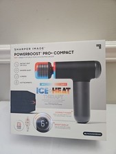 Sharper Image PowerBoost Pro  Compact Hot  Cold Percussion Massager Black