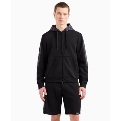 EA7 Monogram Print Hoodie Herren