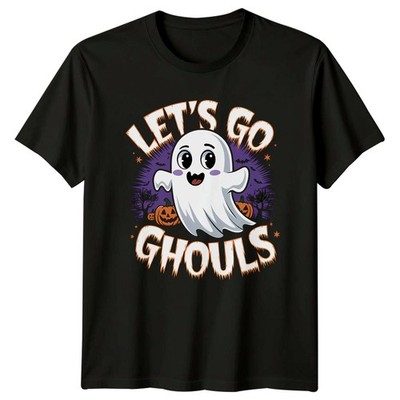 Lets Go Ghouls Halloween Geist Kürbis Herren Damen Grafik T-Shirt