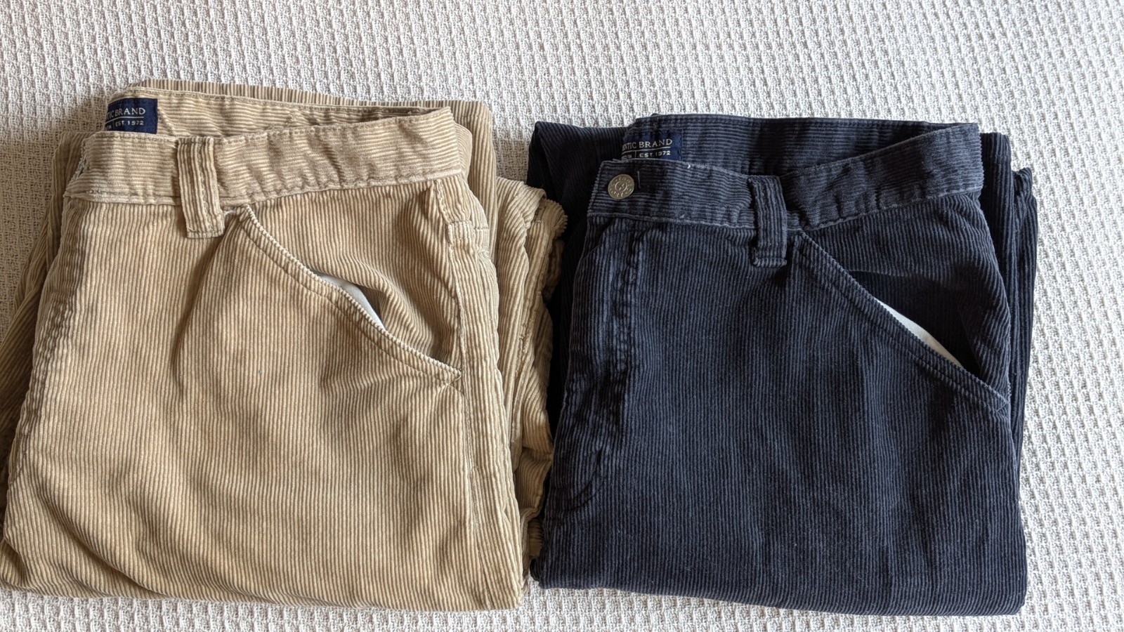 Faded Glory Men's 36 X 34 Lot 2 Corduroy Pants 100% Cotton Classic Work Trousers
