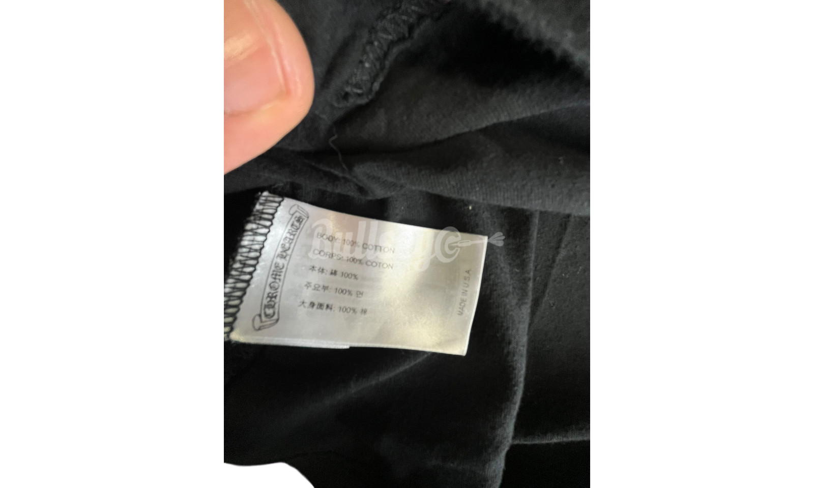 Chrome Hearts Neck Letter Yellow Black T-Shirt (PreOwned) thumbnail 4