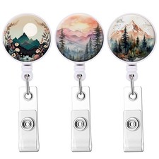 Retractable Badge Holder, Nursing Badge Reel with Alligator Clip,Cute Badge C...