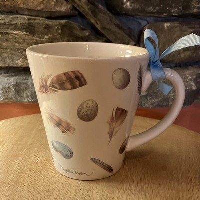 Hallmark Marjolein Bastin Natures Sketchbook Mug Feathers Eggs Blue Ribbon