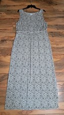 J Jill Womens Twist Waist Maxi Dress Size L Tall Brown Floral Medallion Floral 