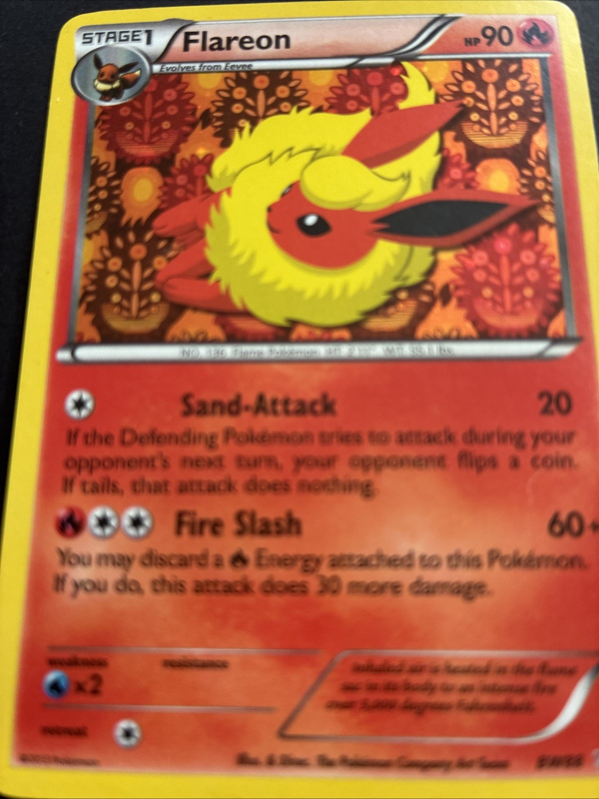 2013 Pokemon BW Black Star Promo Flareon BW88 Holo Rare Eeveelution