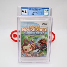 Nintendo Wii SUPER MONKEY BALL: BANANA BLITZ - CGC GRADED 9.4 A! NEW & Sealed!