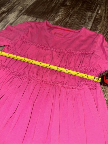 Mini Boden Dress Girls Size 7-8 Pink Ruffle Smocked Dress - Picture 9 of 11