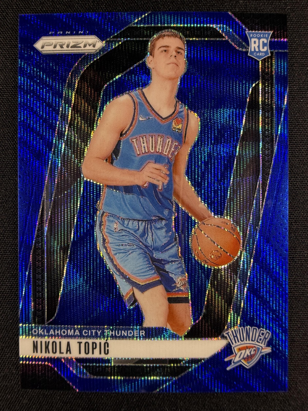 2024-25 Panini Prizm #230 Nikola Topic Blue Wave Rookie Prizm /125