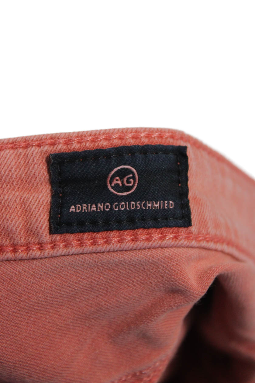 AG Adriano Goldschmied Womens Cropped Ankle Pink Pants Size 29 thumbnail 4