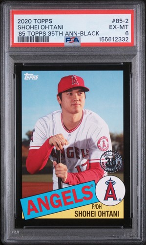 2020 TOPPS SHOHEI OHTANI /299 ‘85 35TH ANNIVERSARY #85-2 ANN-BLACK PSA 6