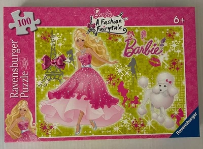 Ravensburger Barbie Fashion Fairy Tale Glitter Jigsaw 100 XL Pieces Complete - Image 1 of 4