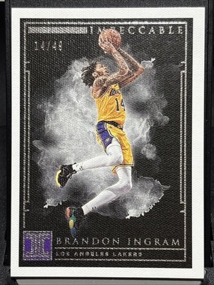 2018-19 Panini Impeccable Silver #100 Brandon Ingram Serial 14/ 49 Jersey Match