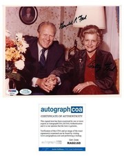 President Gerald Ford & Betty Ford Autograph Autographed 8x10 Photo ACOA PSA