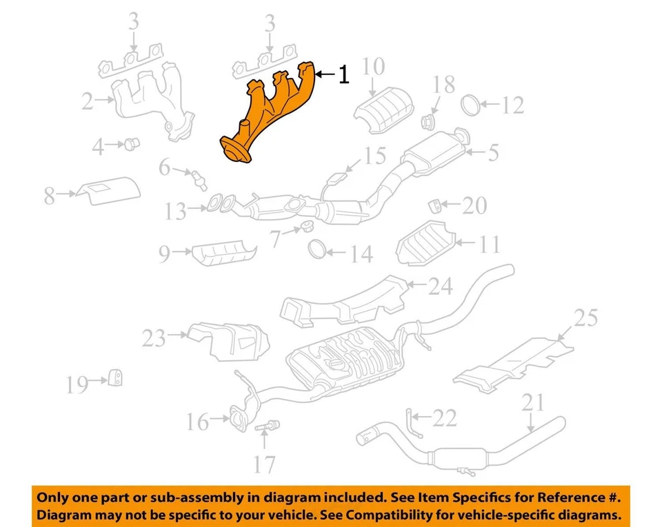 Ford Ranger 2001 colector de escape OEM 154 k millas - LKQ410320453 Foto 4 de 4