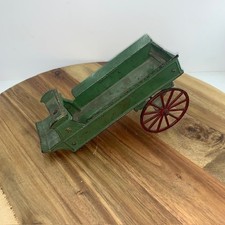 Antique VTG Kenton Toys Green Cast Iron Pull Horse Wagon Collectible WAGON ONLY