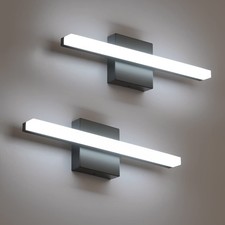 Combuh 2 PackLED Bathroom Vanity Light Bar 16 Inch 9W Black IP44 Over Mirror ...
