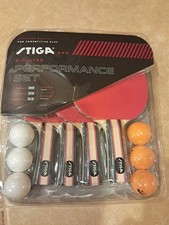 STIGA Performance 4-Player Ping Pong Paddle Set - Rackets, 6 Balls