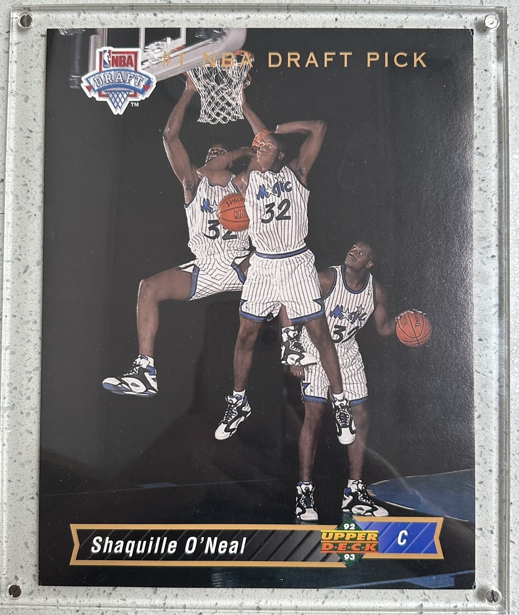 Rare UpperDeck Authenticated Shaquille ONeal Enlarged Rookie Card