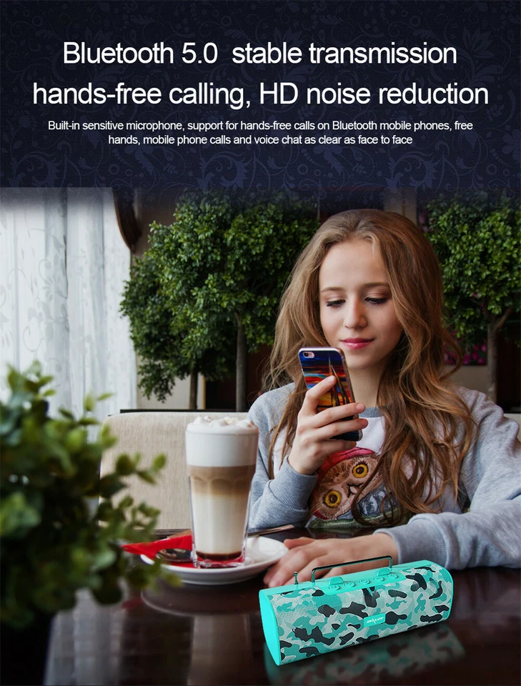 Wireless Bluetooth Speaker FM Radio Pair Column Speaker Built-in Mic - Image 2 of 4