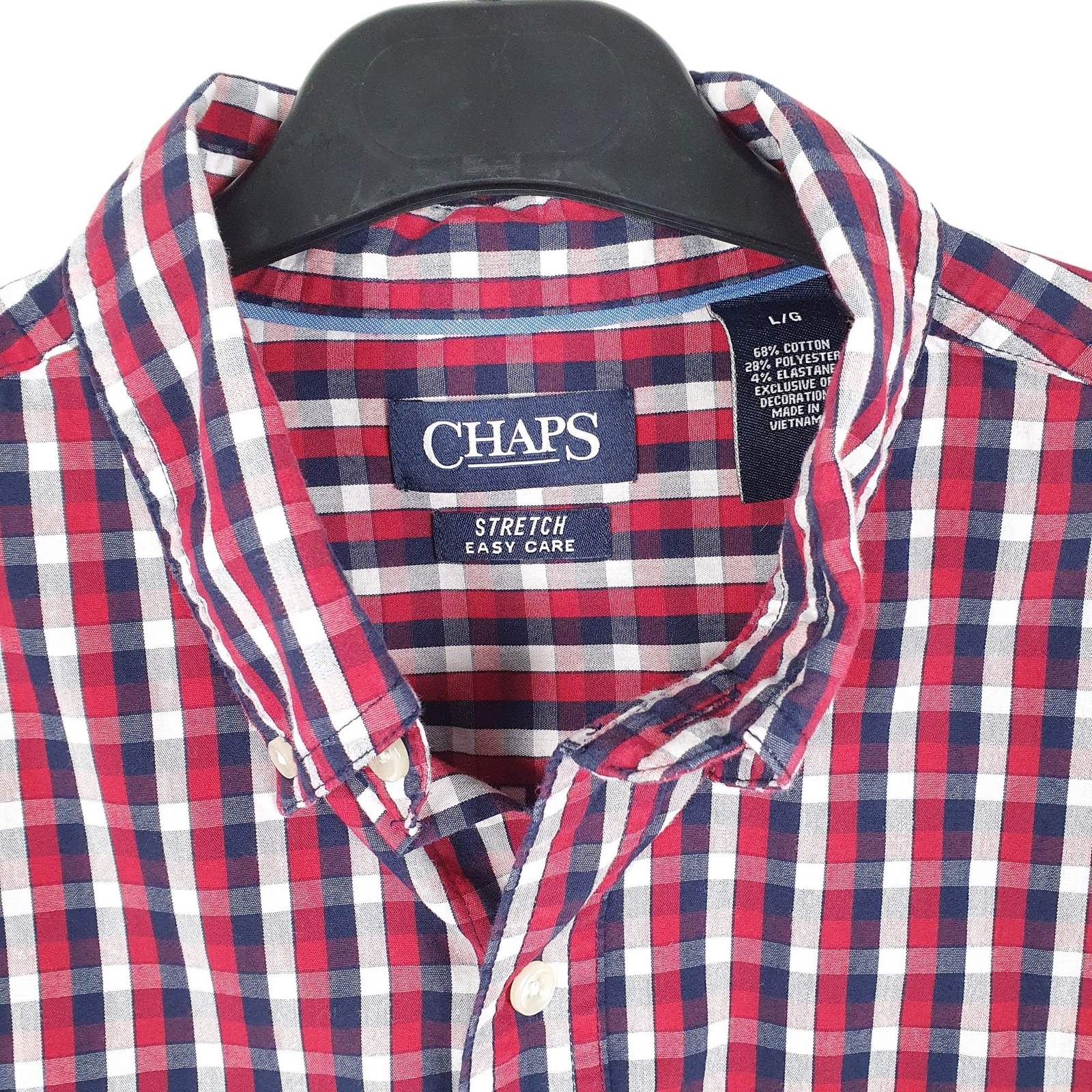 RALPH LAUREN Red Check Shirt Stretch Long Sleeve Casual Mens L image 2