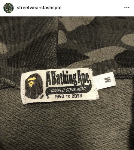 Felpa con cappuccio e zip intera A Bathing Ape Bape 1st Camo Tiger taglia media - Foto 7 di 9