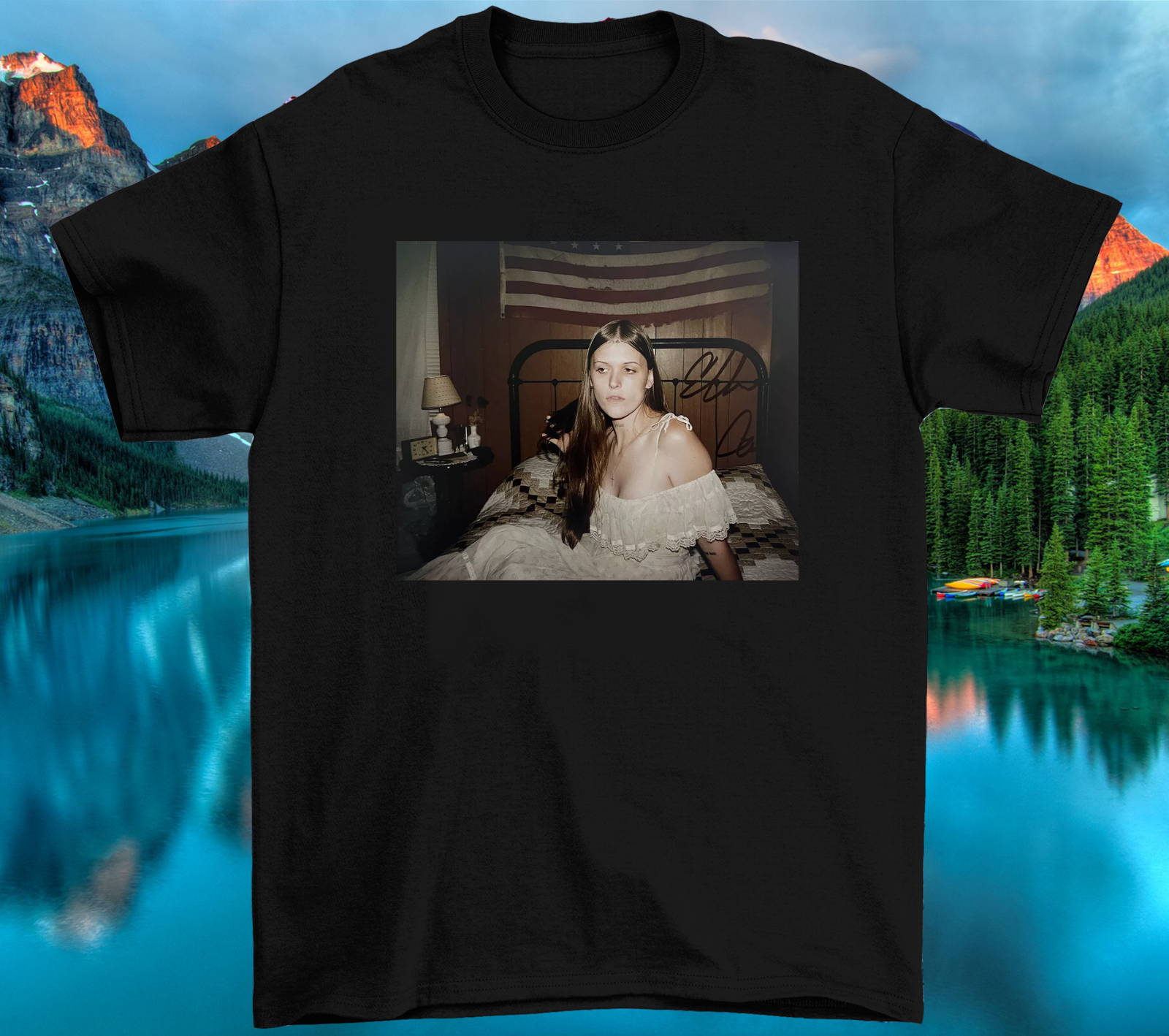 ETHEL CAIN SIGNED Black T Shirt Size S M L 234XL