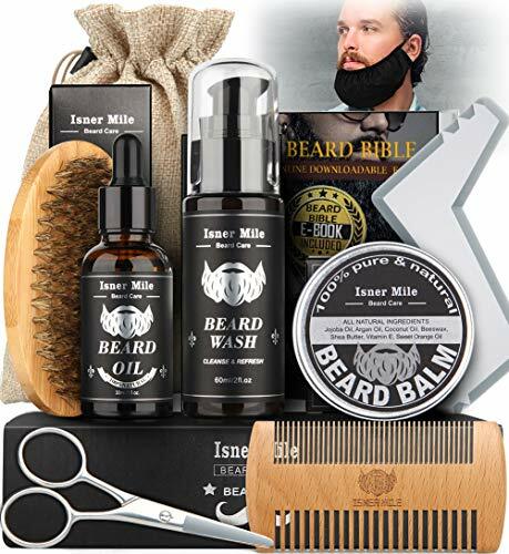 Kit de soins barbe avec peigne et ciseaux pour l'entretien homme