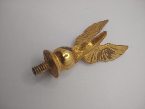 Vintage Eagle Finial Emblem 3" Vehicle Motorcycle Bicycle Gold Color Metal - Bild 2 von 11