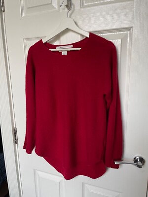 Damen Max Studio rot 100 % Kaschmir Pullover-Größe Small 8-10 