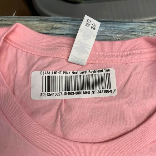 Womens Pink Graphic Boyfriend Tee Size Medium Short Sleeve NWOT (3959) - Picture 4 of 5